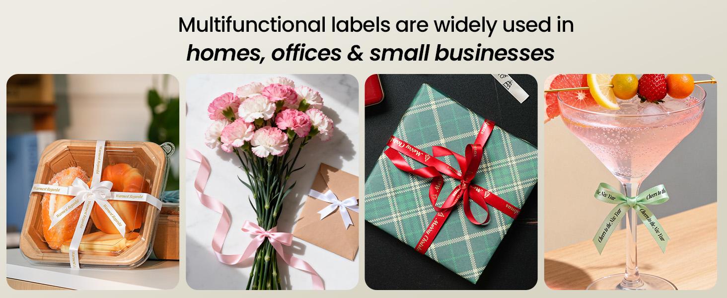 Phomemo A30 Ribbon Printer, Inkless Thermal Printer, Bluetooth Mini Ribbon Label Maker Machine with Waterproof Label for Custom Ribbon Wrapping, Wedding Bouquets, Party Favors, Fabric Tags & All DIY Crafts, Compatible with Phone/PC TikTokShopBackToSchool