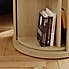 Stylish wood-effect rotating bookcase, space-saving and multi-functional. It doubles as a practical side table, featuring smooth rotation for easy access to books and decor to tidy up your home.