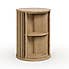 Stylish wood-effect rotating bookcase, space-saving and multi-functional. It doubles as a practical side table, featuring smooth rotation for easy access to books and decor to tidy up your home.