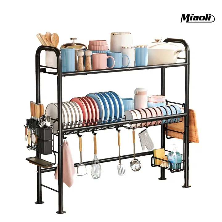 Over Sink Dish Drying Rack Kitchen Organizer 2-Tier Space Saver