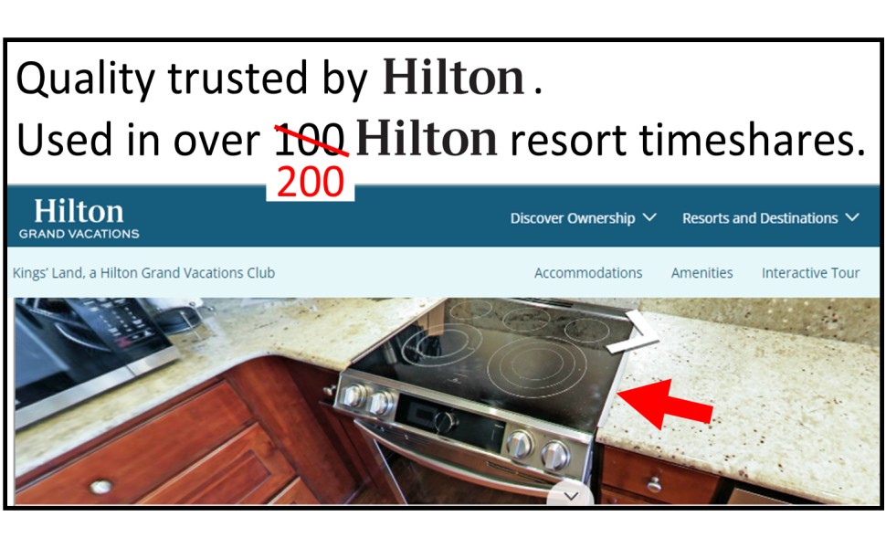 Used in Hilton resorts