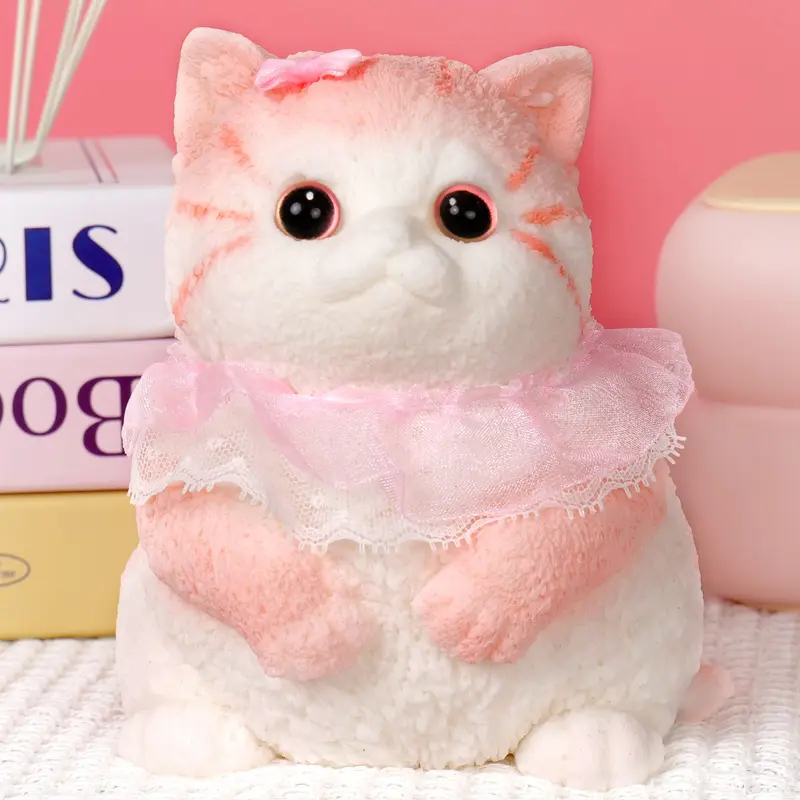 Large Taba Squishy Cat Squishy Dog Handmade Cute Cat DIY Squeeze Toy, Hyperreal Kawaii Cat Simulation Lovely Toy, Squeeze Autism Toys Stress Relidf toy, Silicone Pinch Cat