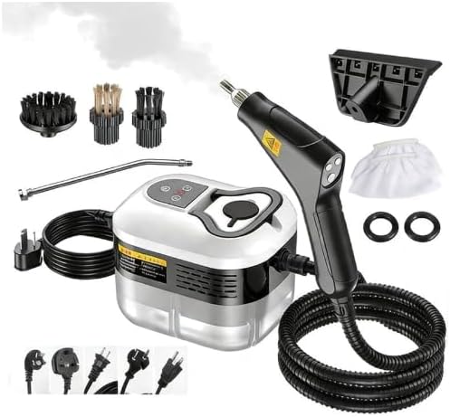 Powerful 2500W handheld steam cleaner, fast heat‑up,6‑level steam,60‑min run‑time for chemical‑free home and car deep cleaning.