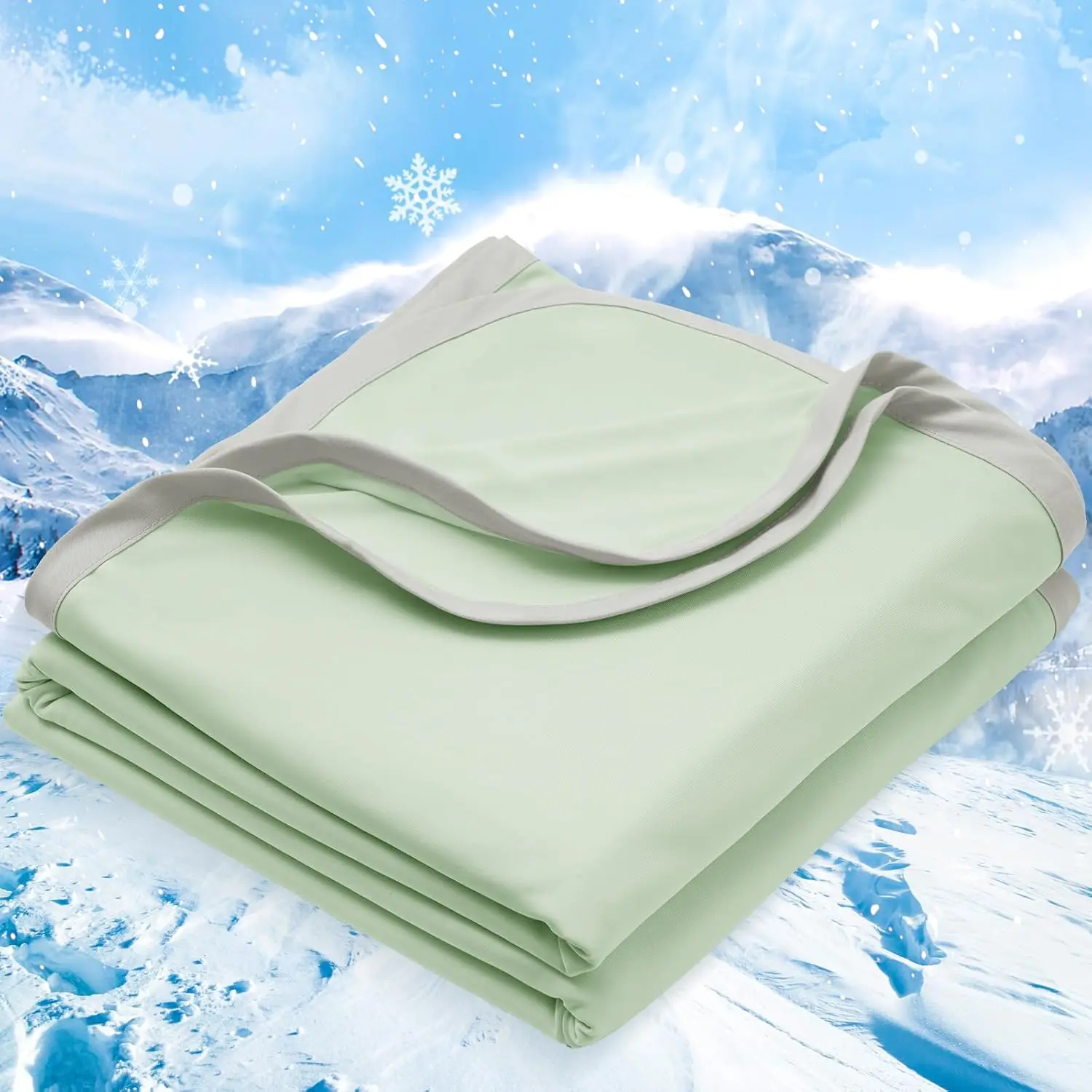 【Summer Sale】Double Cooling Blanket for Hot Sleepers, Arc-Chill Q-Max>0.5 with Double Cooling, Lightweight Summer Blanket Absorbs Heat to Keep Cool All Night for Night Sweats