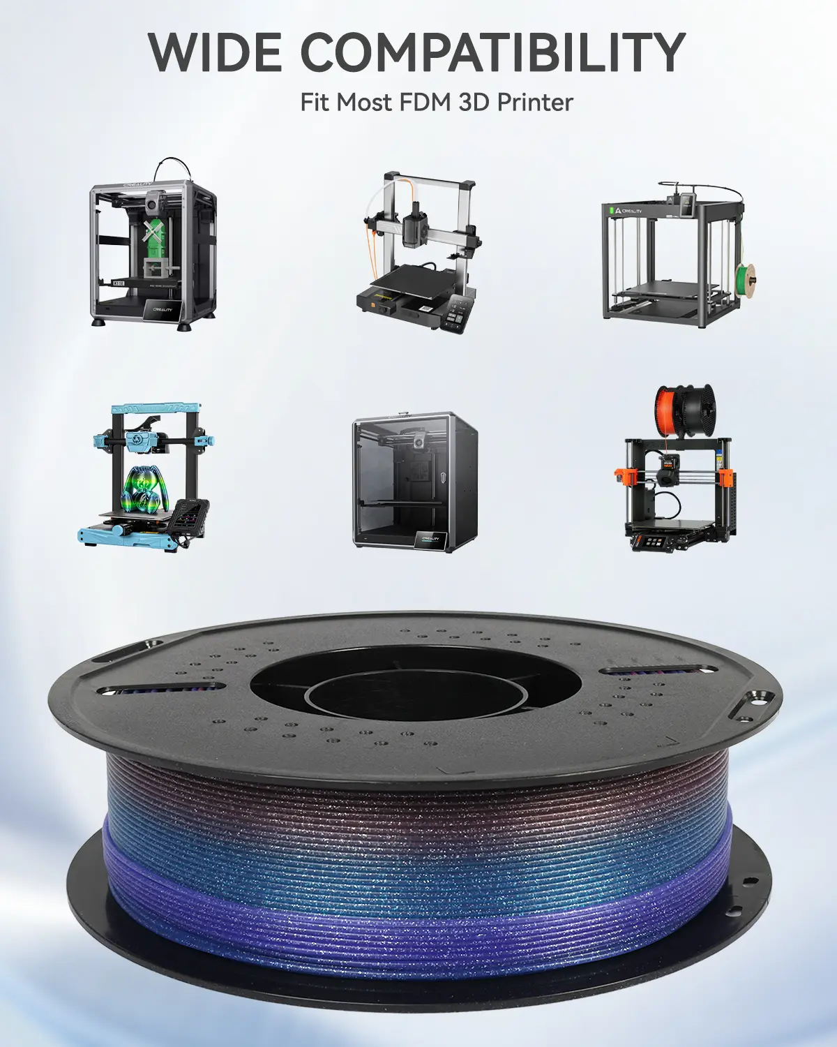 PLA+ 3D Printing Filament 1.75mm Gradient Color 1KG for FDM Printers