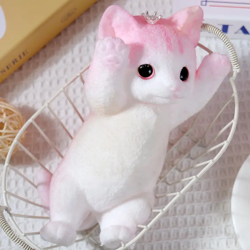 Large Taba Squishy Cat Squishy Dog Handmade Cute Cat DIY Squeeze Toy, Hyperreal Kawaii Cat Simulation Lovely Toy, Squeeze Autism Toys Stress Relidf toy, Silicone Pinch Cat