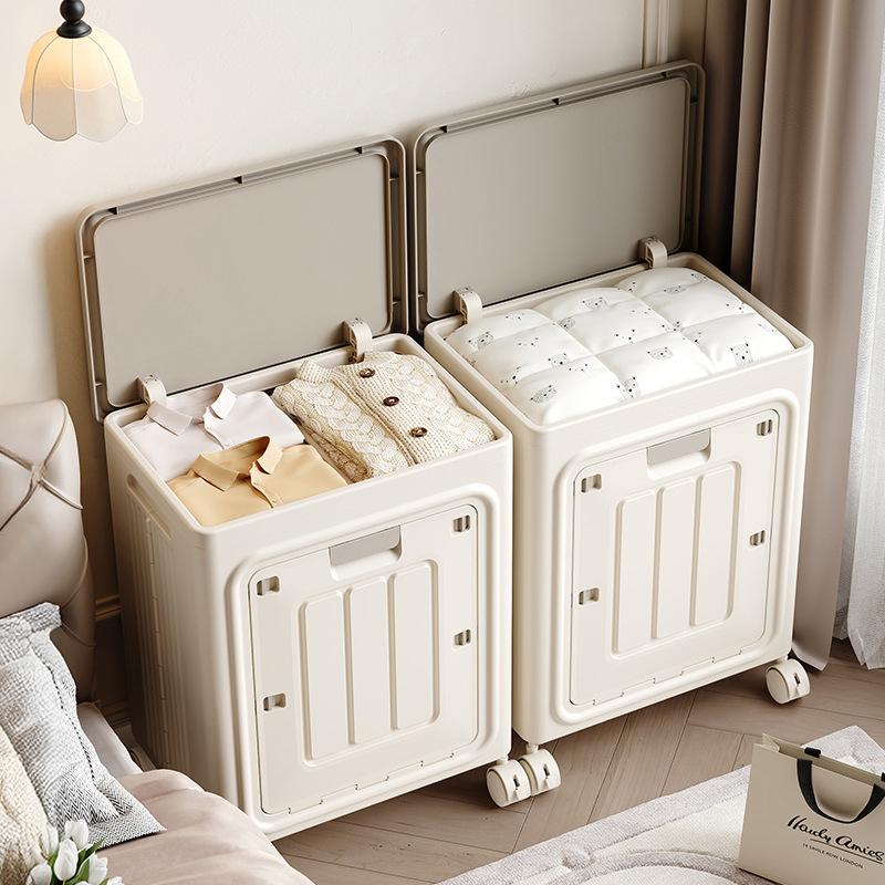 UFORU PP Rectangular Rolling Hamper, Waterproof Wheeled Laundry Basket with Wheels, Ventilated, Odor-Resistant, Portable Rolling Storage with Lid, Size Details in SKU Images, Assembly Guide in Main Image & Description, Waterproof Laundry Basket
