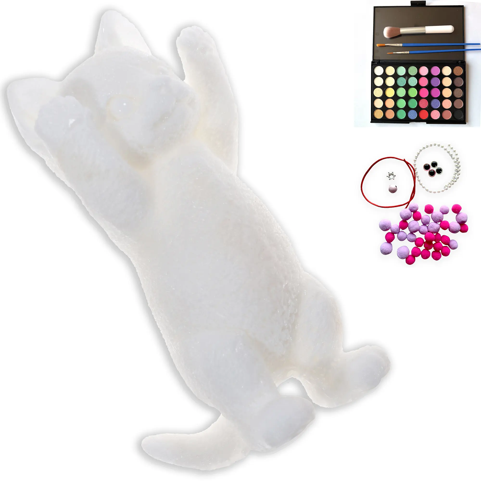 Large Taba Squishy Cat Squishy Dog Handmade Cute Cat DIY Squeeze Toy, Hyperreal Kawaii Cat Simulation Lovely Toy, Squeeze Autism Toys Stress Relidf toy, Silicone Pinch Cat