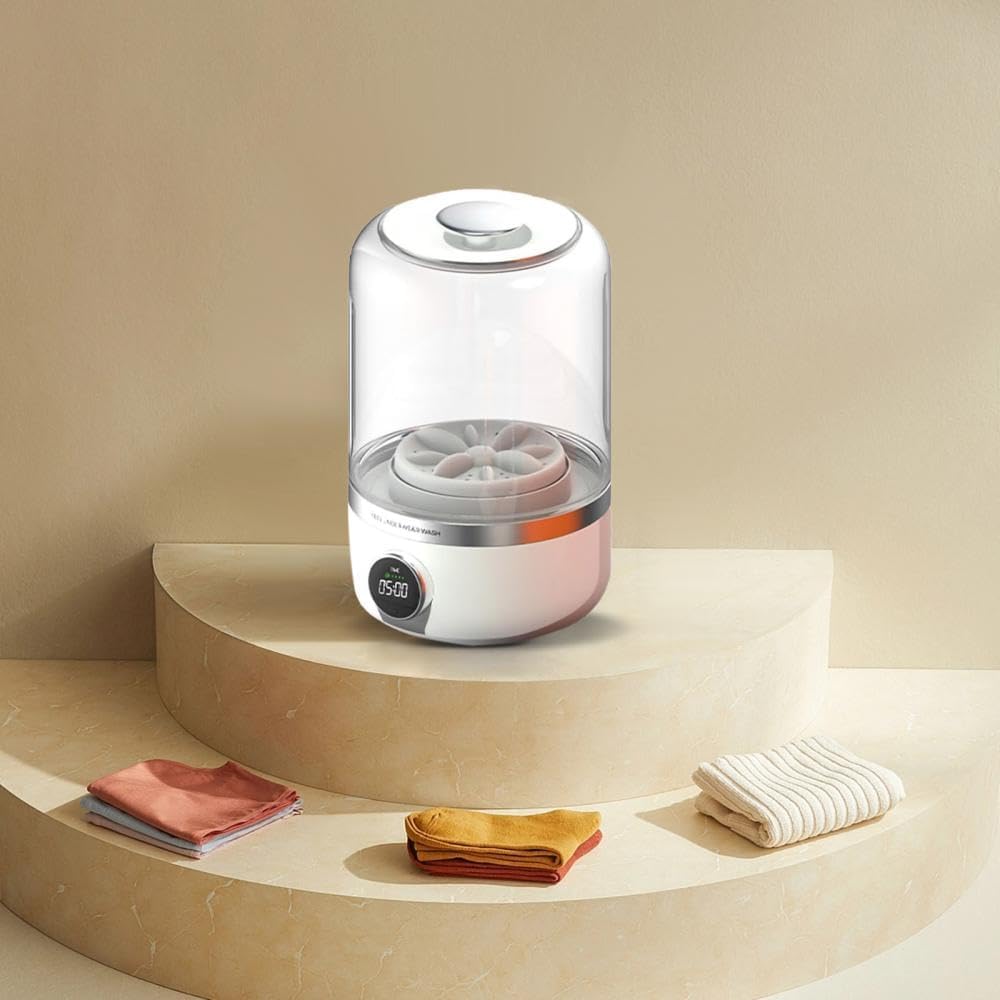 4000mAh rechargeable 1.2L portable mini automatic washing machine, perfect for underwear & socks when travelling or camping.