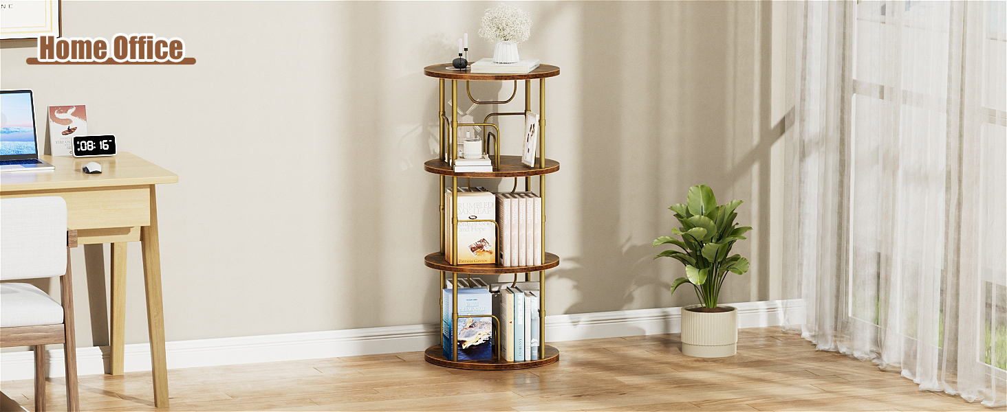 rotating bookshelf tower
