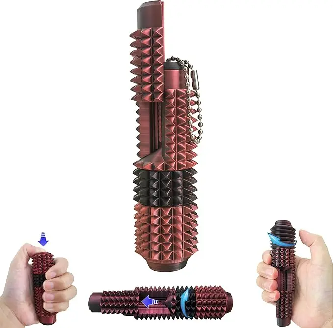 5-in-1 3D Printed Spiky Design Toys, Design for Stress Relief, Button Clicks, Spinners, Pocket Mini Toy for Adults Novelty Gifts