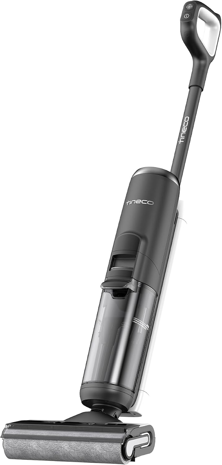 Smart cordless floor‑washer vacuum, stretch‑reach design, vacuums and mops hard floors in one pass for effortless household cleaning.