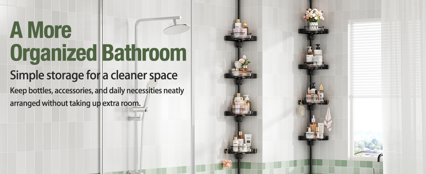 shower organizer tension pole