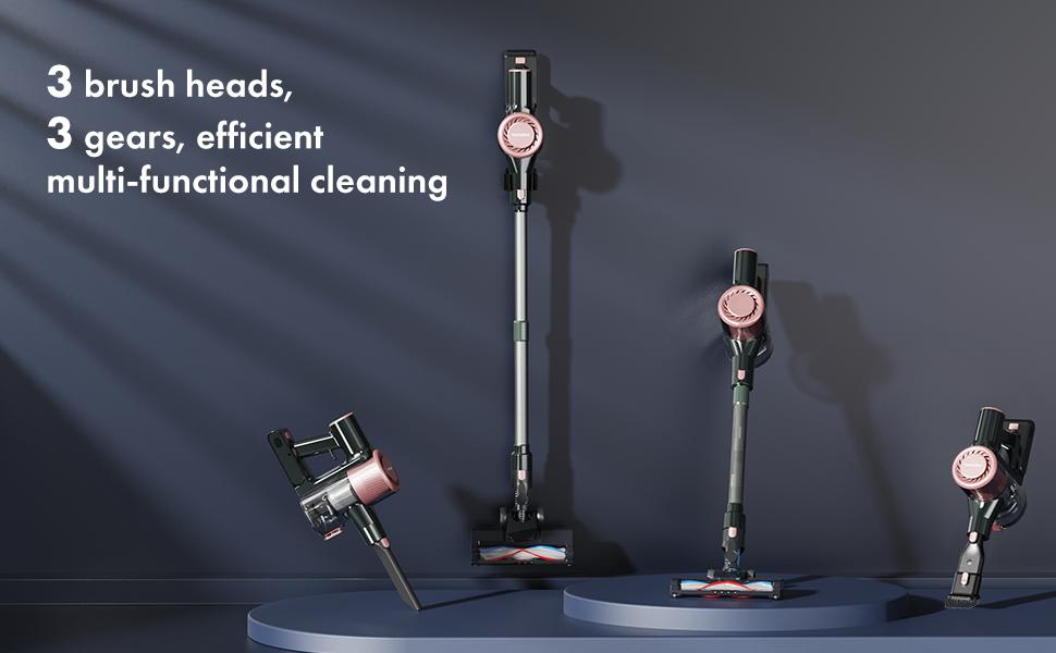 Homeika Cordless Vacuum Cleaner-H318, 300W 23KPa Lightweight Stick Vacuum with 48mins Runtime Battery, 3 Suction, LED Display, Powerful Vacuum Cleaner with Sofa Brush for Hard Floor/Carpet/Pet Hair/Car,sohochic