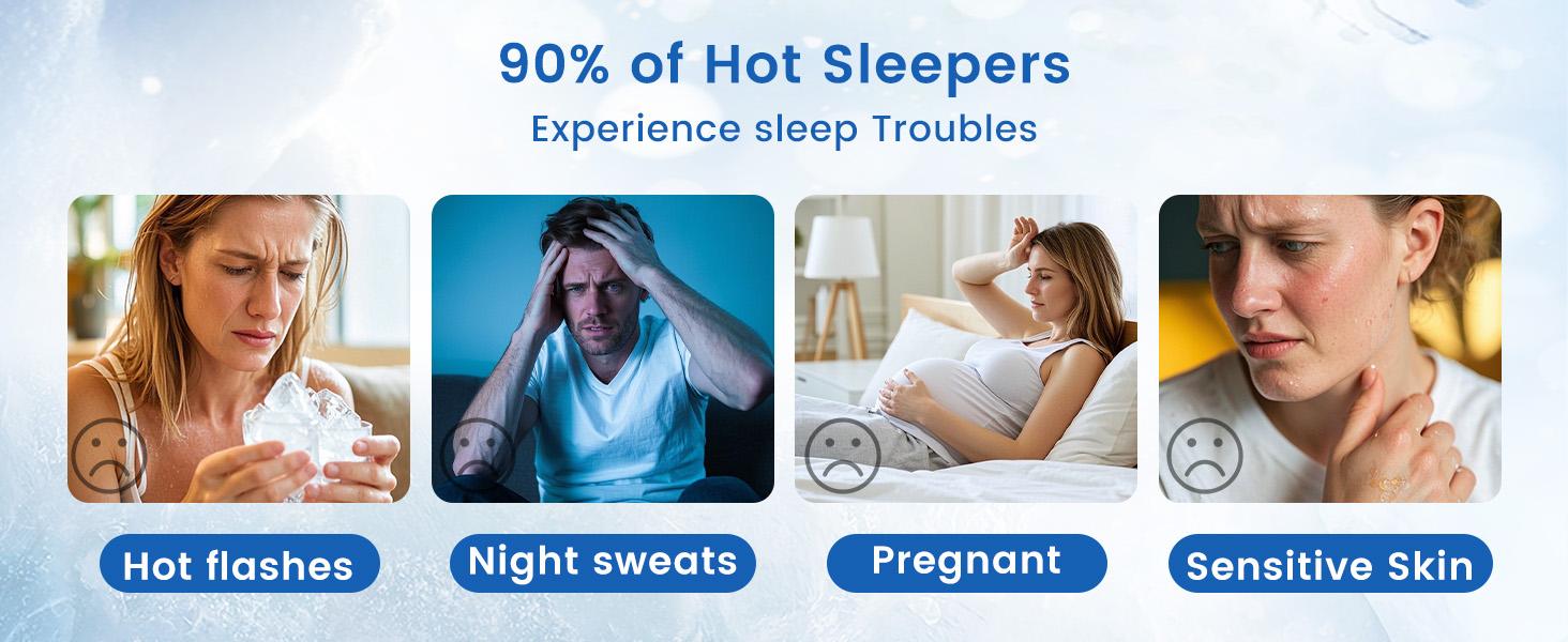 【Summer Sale】PHF Double Cooling Blanket for Hot Sleepers, Arc-Chill Q-Max>0.5 with Double Cooling, Lightweight Summer Blanket Absorbs Heat to Keep Cool All Night for Night Sweats