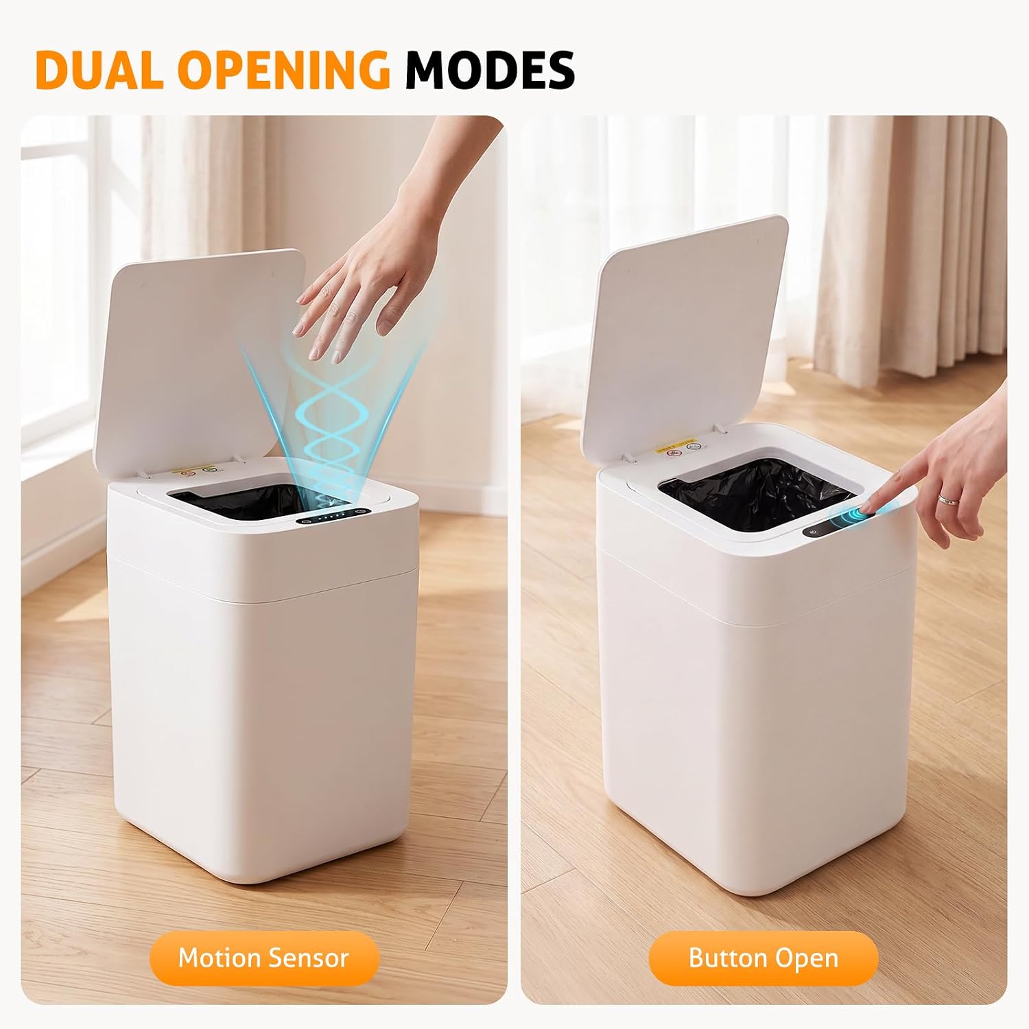Automatic 8 Gallon Motion Sensor Trash Can Smart Self Sealing 30L