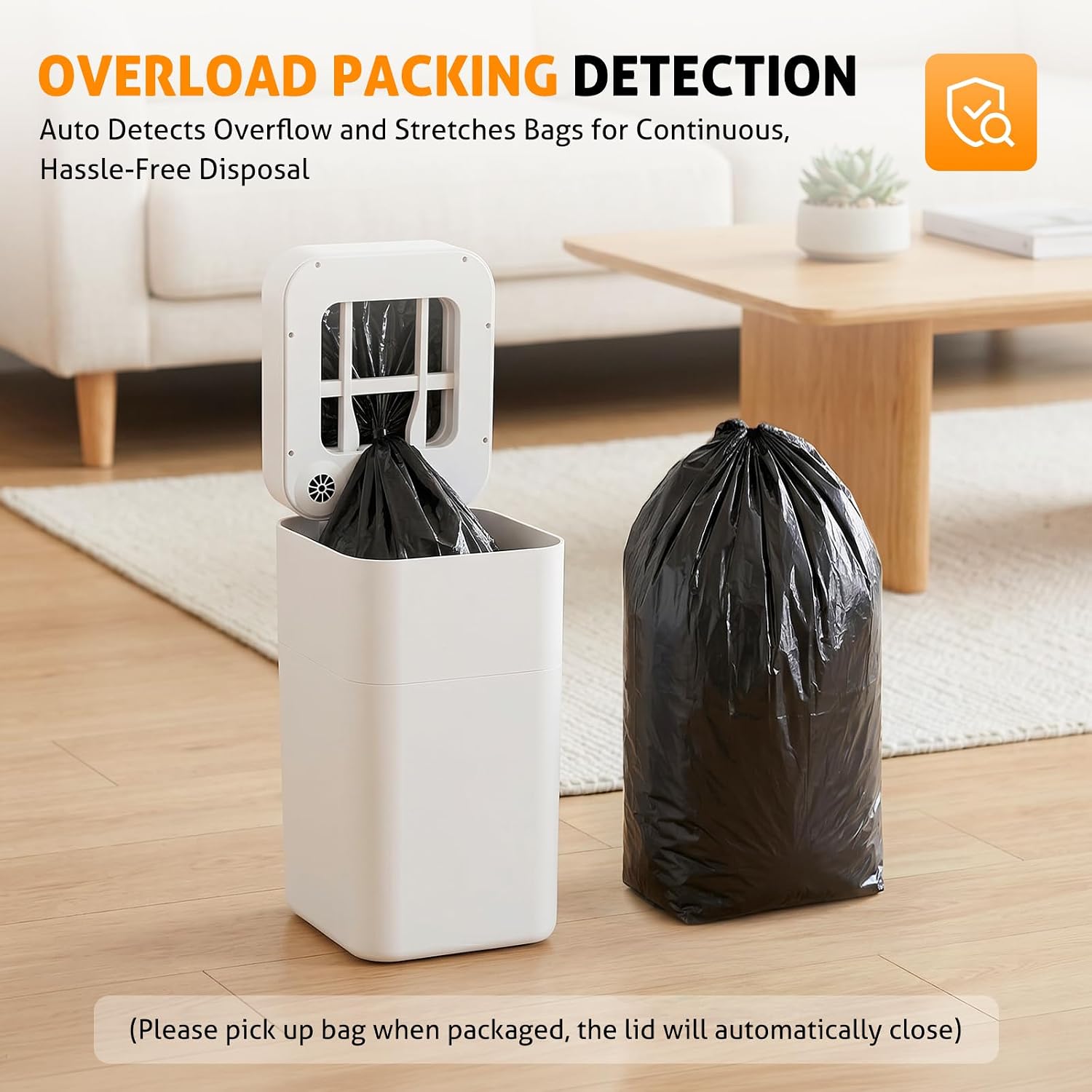 Automatic 8 Gallon Motion Sensor Trash Can Smart Self Sealing 30L