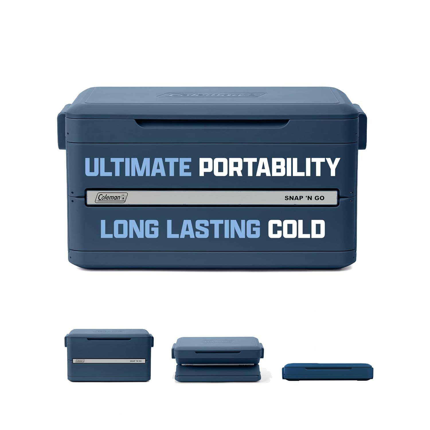 35‑quart collapsible hard‑sided cooler with 48‑hour ice retention, quick 10‑second setup, removable waterproof liner and dual‑mode carry handles for outdoor trips.  >