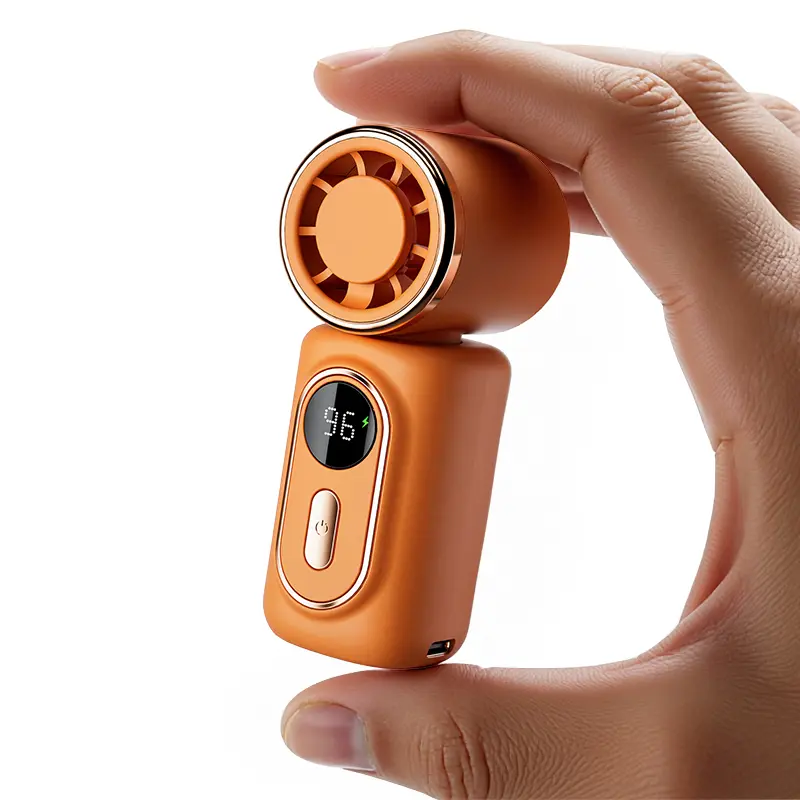 3-in-1 Mini Portable Handheld Clip Cooling Fan - 3000mAh Rechargeable Battery, 5 Speeds, 180° Adjustable Airflow, USB Powered, Ideal for Travel, Office, Travel Stuff, Portable Fans Essentials
