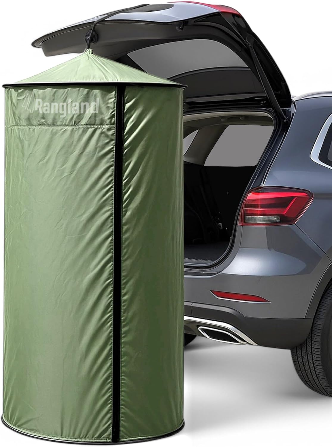Pop‑Up Portable Changing Room Tent with Suction Cups, Privacy Pod for SUV, Camping, Shower & Beach, Black, Carry Bag Included