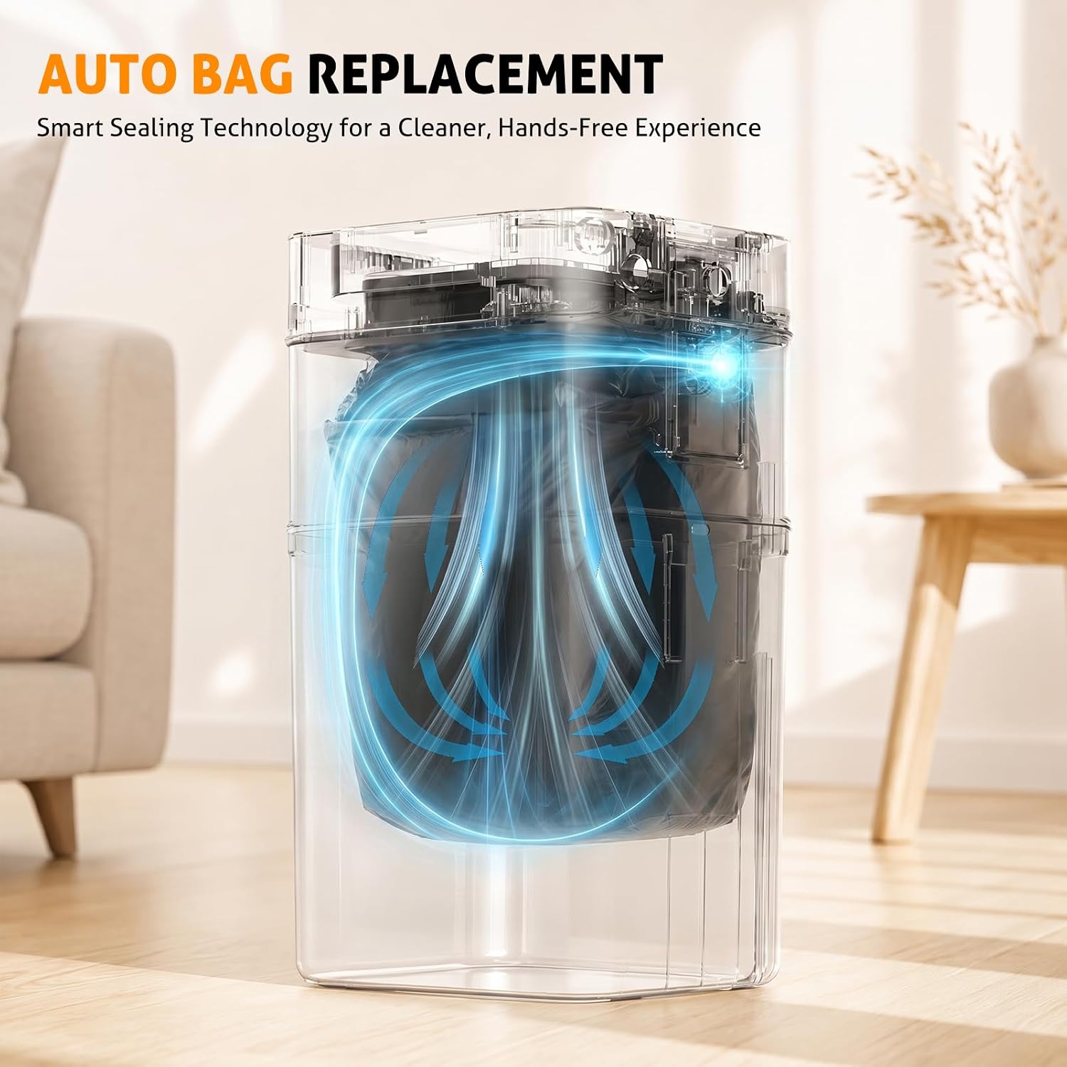 Automatic 8 Gallon Motion Sensor Trash Can Smart Self Sealing 30L