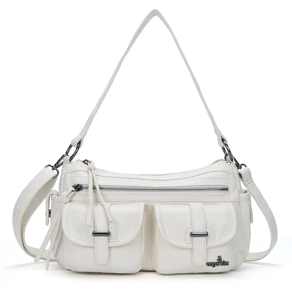 Women's Hobo Cross‑Body Bag, Casual Vegan Leather Shoulder Handbag with Adjustable Strap & Multiple Pockets for Daily Use