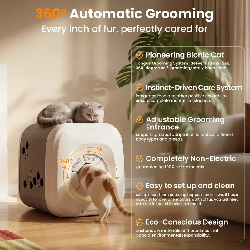Self Grooming Cat Brush – Automatic Fur Collector That Cats Love for Easy Hair Removal & MassageSelf Grooming Cat Brush – Automatic Fur Collector That Cats Love for Easy Hair Removal & Massage