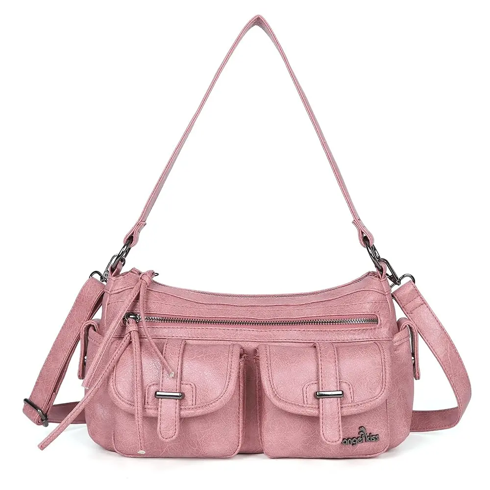 Women's Hobo Cross‑Body Bag, Casual Vegan Leather Shoulder Handbag with Adjustable Strap & Multiple Pockets for Daily Use