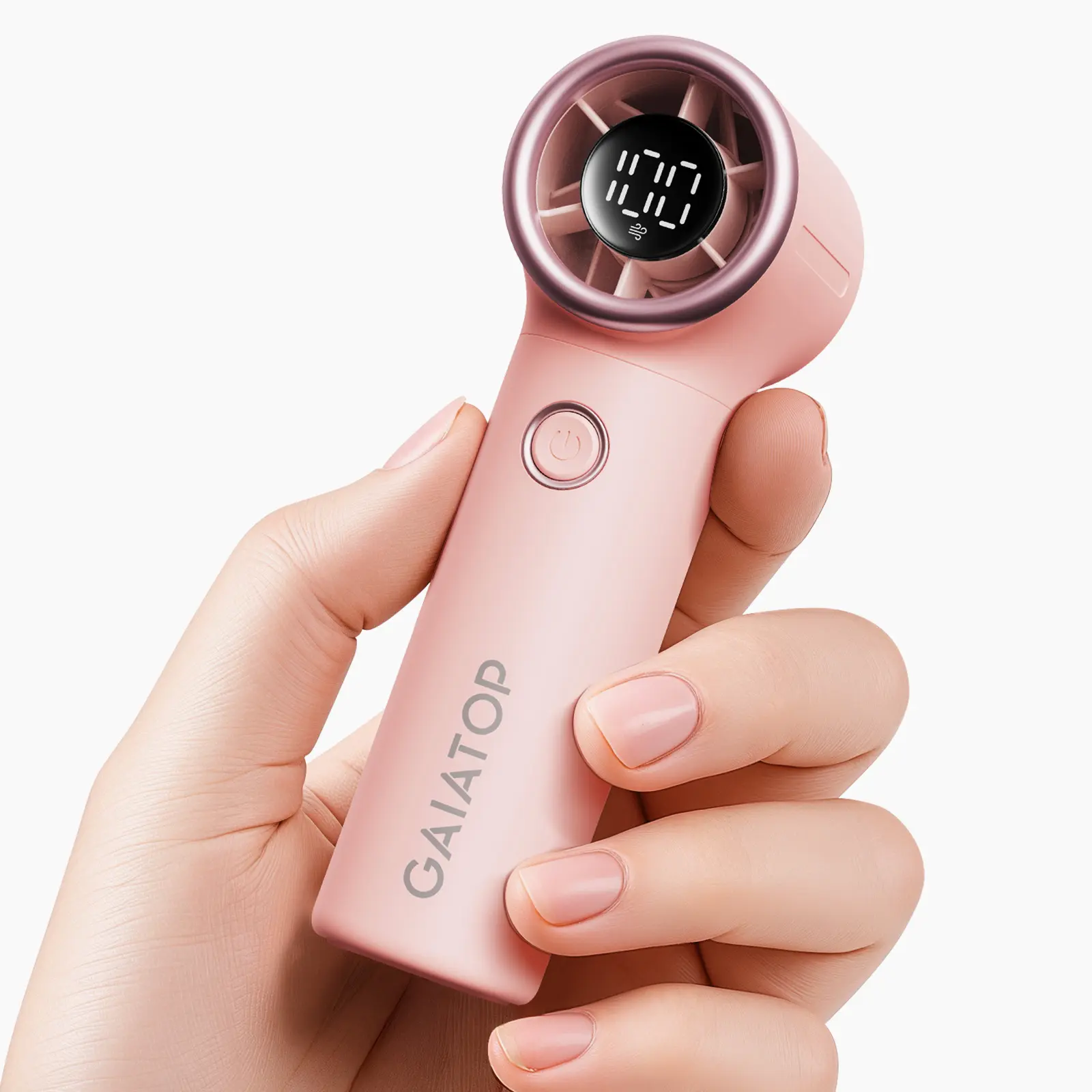 [15H Long Battery Life | 1-100 Speed Turbo] HF-18 Super Mini Handheld Fan, Portable Pocket Fan with Digital Display for Eyelash & Makeup Drying, Hot Flashes, USB Rechargeable Travel Accessory, Gift tiktokshopbacktoschool