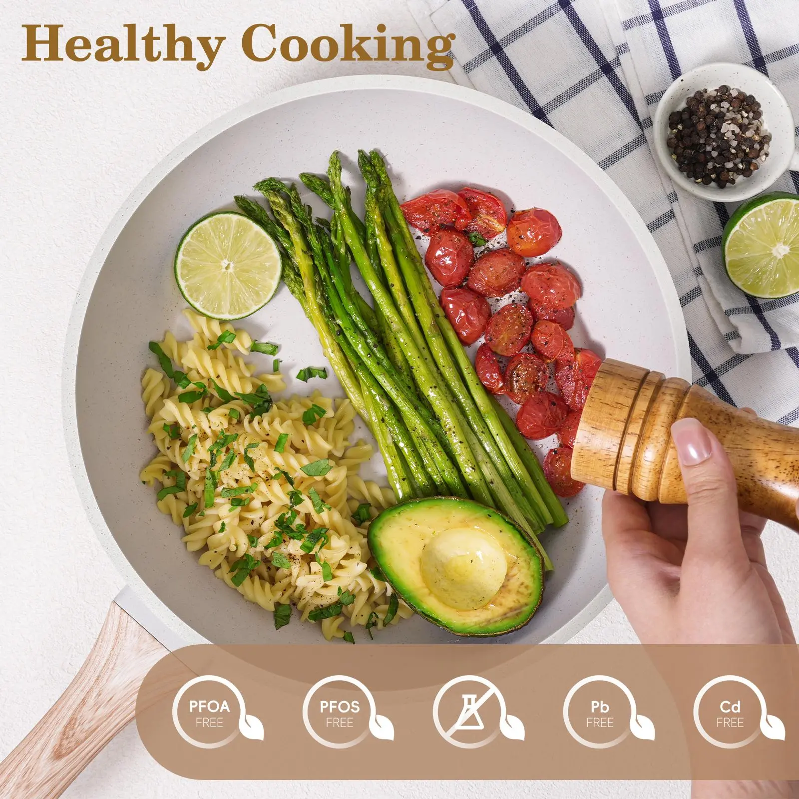 12pcs Pots and Pans Set Non Stick Kitchen Cookware Sets Granite Cooking Set with Frying Pans, Saucepans, Nonstick Pots with Glass Lid, summersale,home essentials,backtoschool, glowup