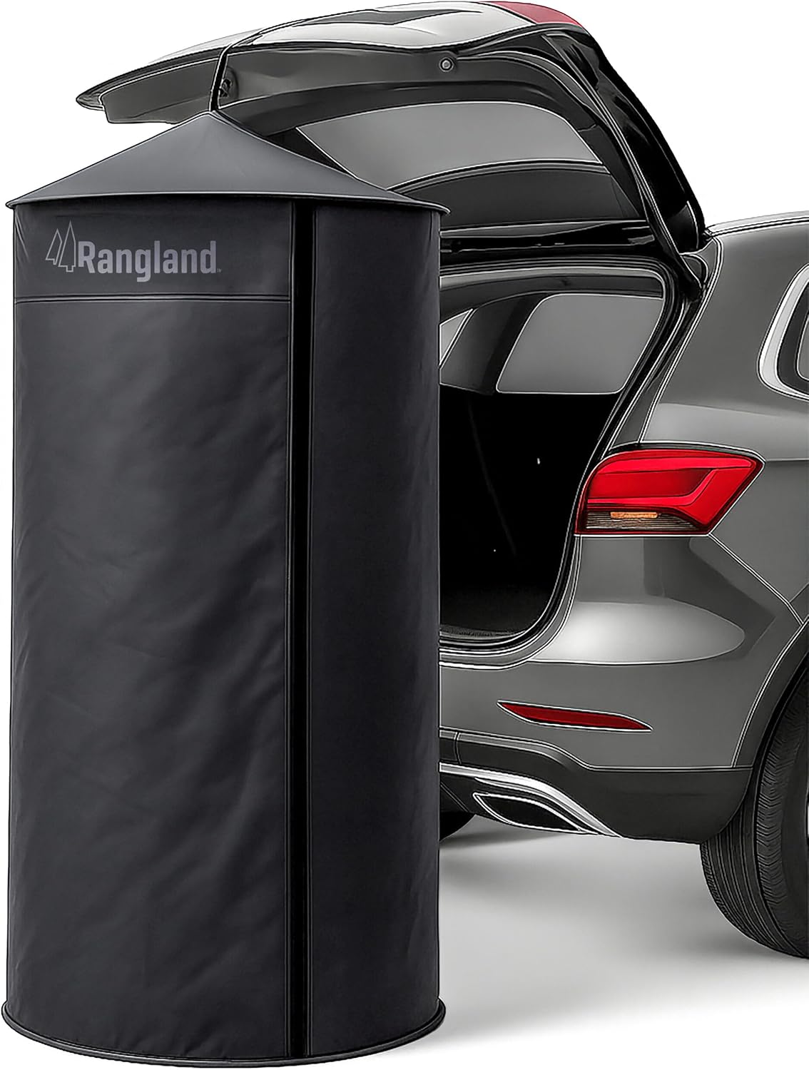 Pop‑Up Portable Changing Room Tent with Suction Cups, Privacy Pod for SUV, Camping, Shower & Beach, Black, Carry Bag Included