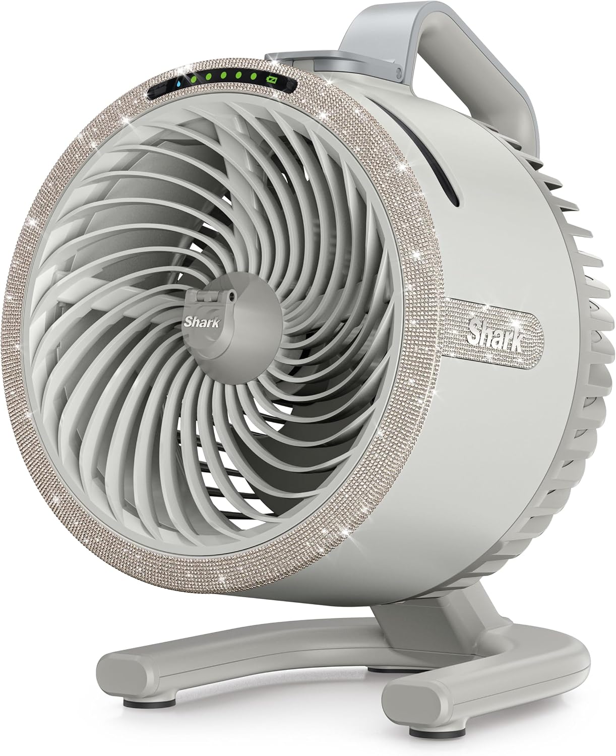 Compact evaporative mist table fan, 5‑speed, corded/cord‑less, long‑runtime for indoor and outdoor cooling. 
