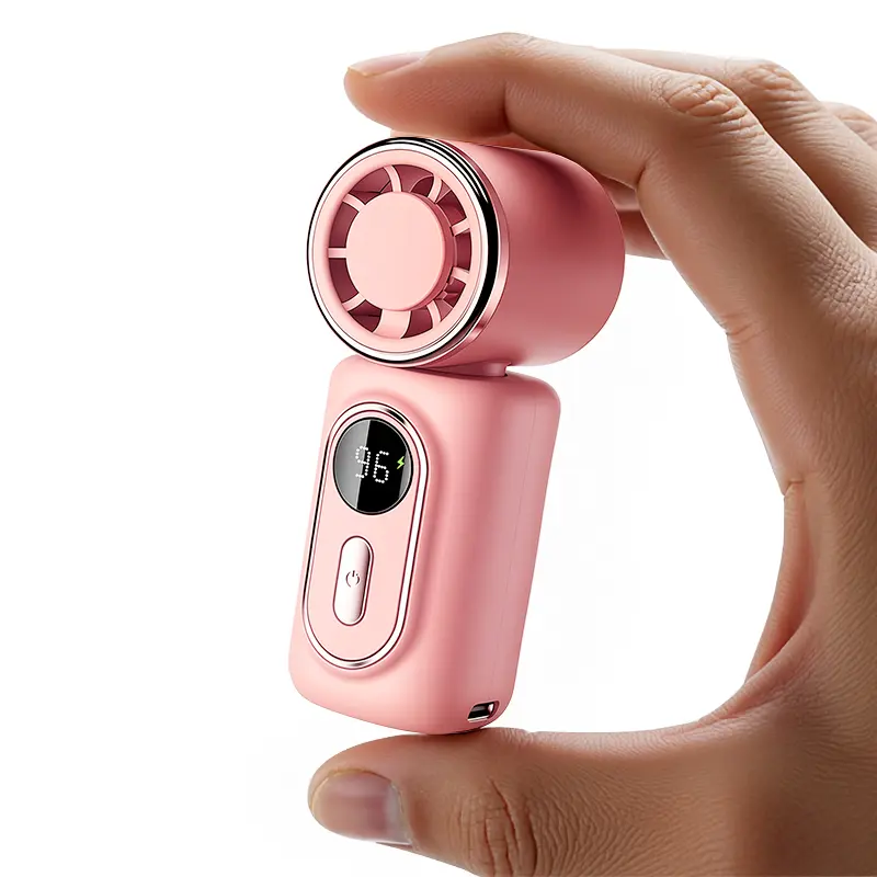 3-in-1 Mini Portable Handheld Clip Cooling Fan - 3000mAh Rechargeable Battery, 5 Speeds, 180° Adjustable Airflow, USB Powered, Ideal for Travel, Office, Travel Stuff, Portable Fans Essentials