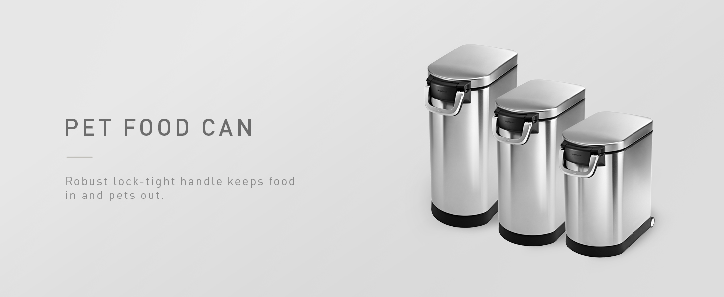 Pet Food Can | Robust lock-tight handle keeps food in and pets out