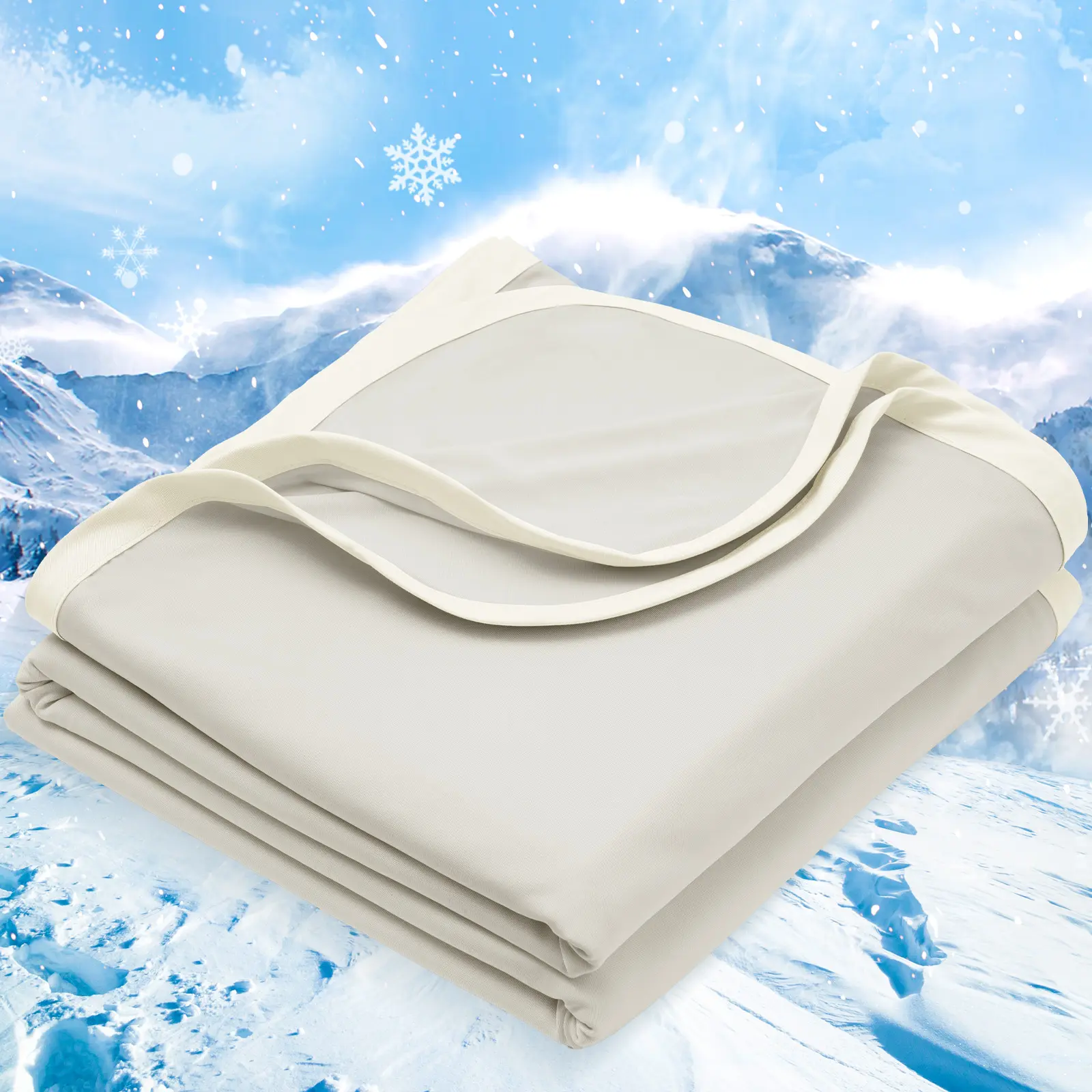 【Summer Sale】Double Cooling Blanket for Hot Sleepers, Arc-Chill Q-Max>0.5 with Double Cooling, Lightweight Summer Blanket Absorbs Heat to Keep Cool All Night for Night Sweats