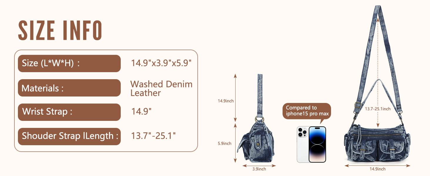Angel Kiss Women's Crossbody Hobo Bag, Casual Vegan Leather Shoulder Purse with Adjustable Strap and Multiple Pockets, Everyday Handbag, Purses, Shoulder Bags, Crossbody Bag tiktokshopbacktoschool