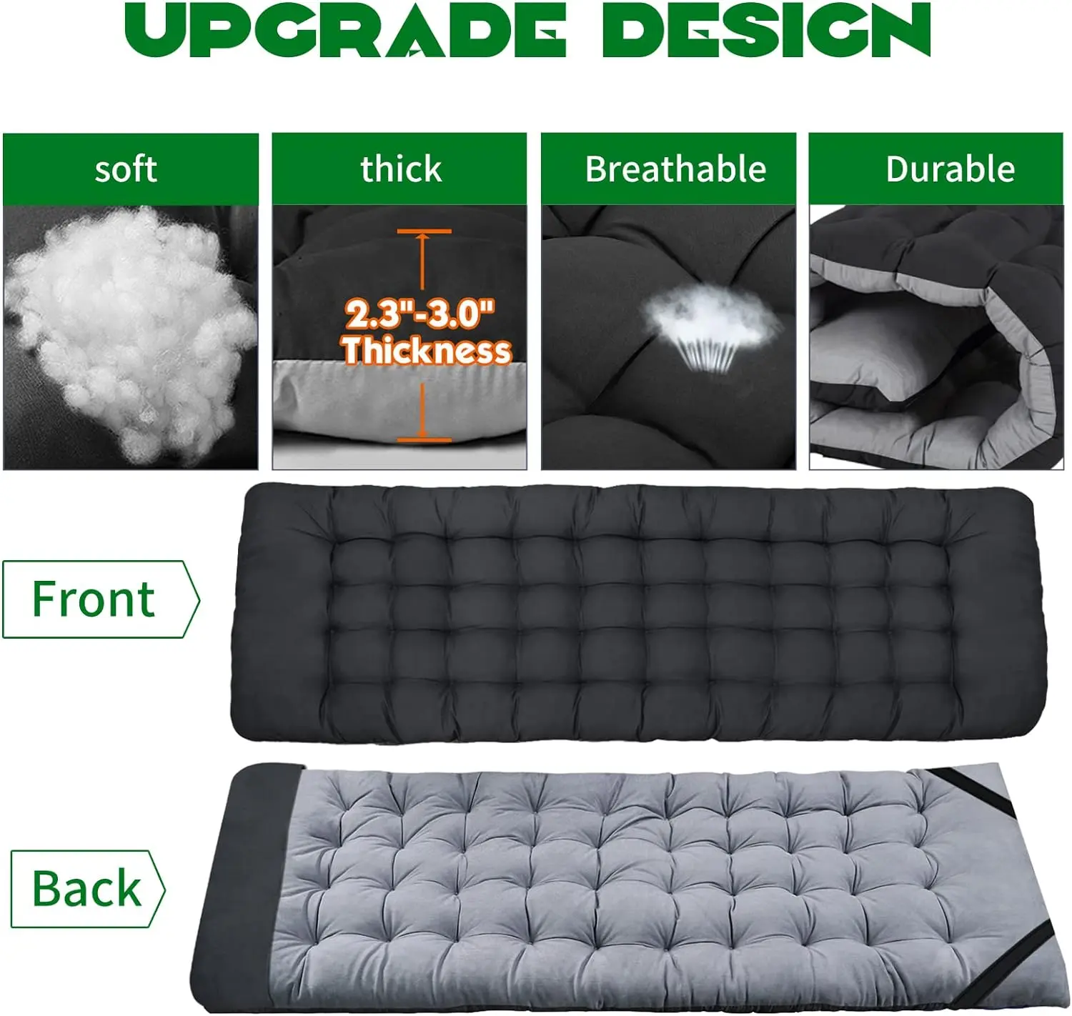 Folding Camping Cot with Mattress, Bed frame & Carry Bag - Heavy Duty Portable Bed for Outdoor & Indoor Use, Guest Bed, Travel, Picnic, Office nap, Hiking, Fishing, dorm essentials, campingessentials, campinggear