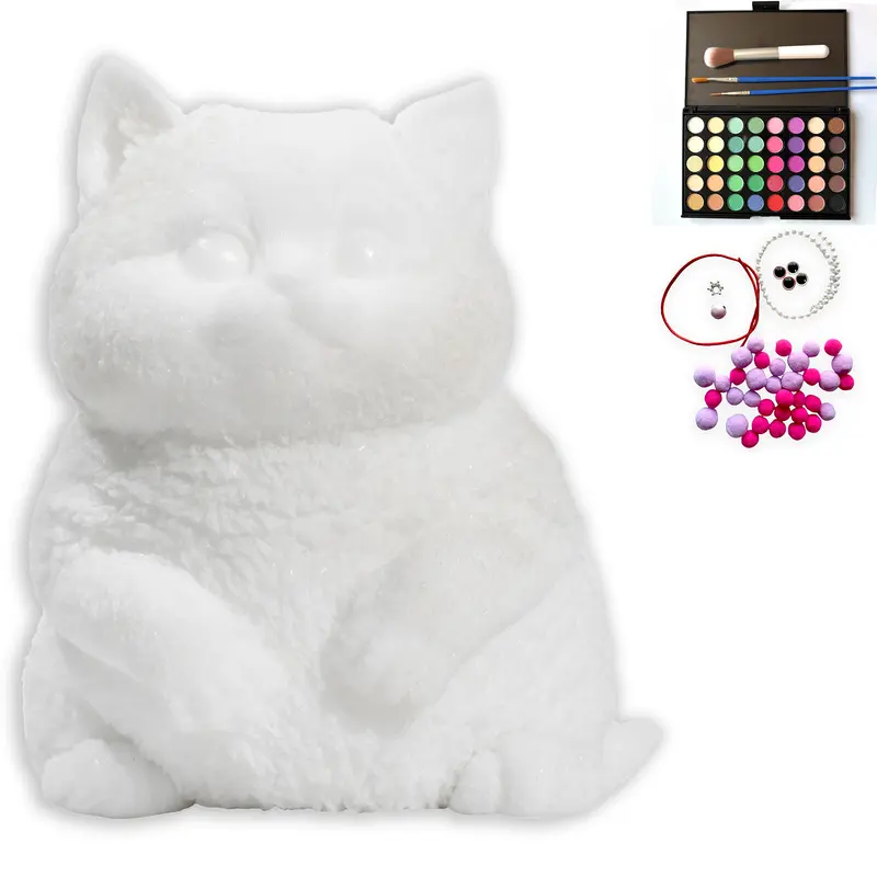 Large Taba Squishy Cat Squishy Dog Handmade Cute Cat DIY Squeeze Toy, Hyperreal Kawaii Cat Simulation Lovely Toy, Squeeze Autism Toys Stress Relidf toy, Silicone Pinch Cat