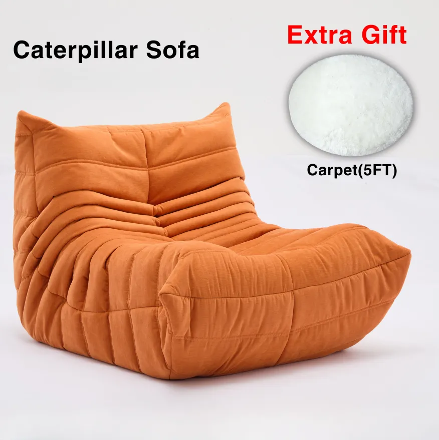 Cloud-Like Chenille Bean Bag Sofa | Cozy Memory Foam Lounge Chair for Relaxing at Home