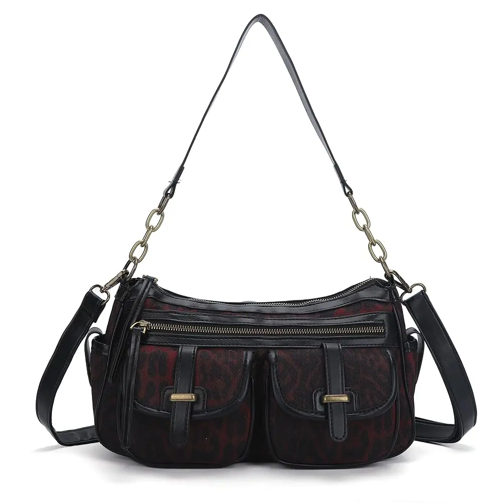 Women's Hobo Cross‑Body Bag, Casual Vegan Leather Shoulder Handbag with Adjustable Strap & Multiple Pockets for Daily Use