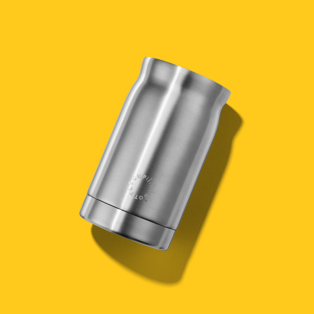 2‑in‑1 reusable insulated water bottle & coffee cup with hidden stored lid, modular build, keeps drinks hot or cold for travel and on‑the‑go use. 