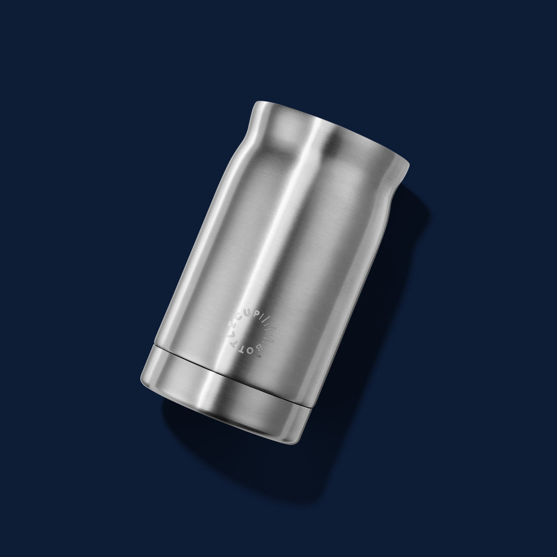 2‑in‑1 reusable insulated water bottle & coffee cup with hidden stored lid, modular build, keeps drinks hot or cold for travel and on‑the‑go use. 