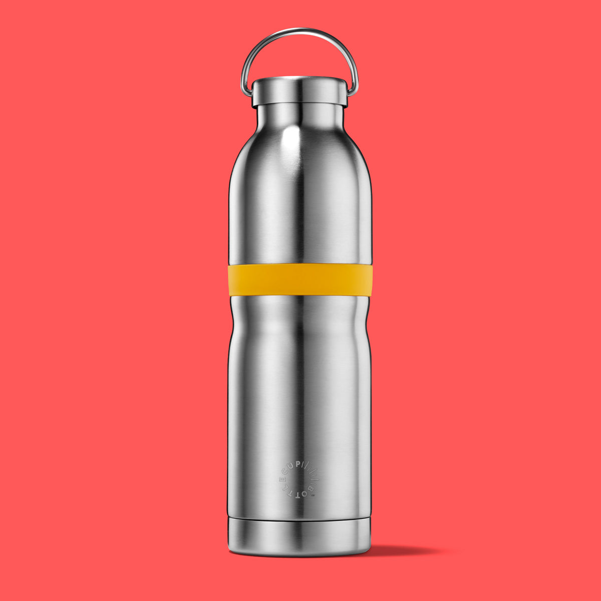 2‑in‑1 reusable insulated water bottle & coffee cup with hidden stored lid, modular build, keeps drinks hot or cold for travel and on‑the‑go use. 