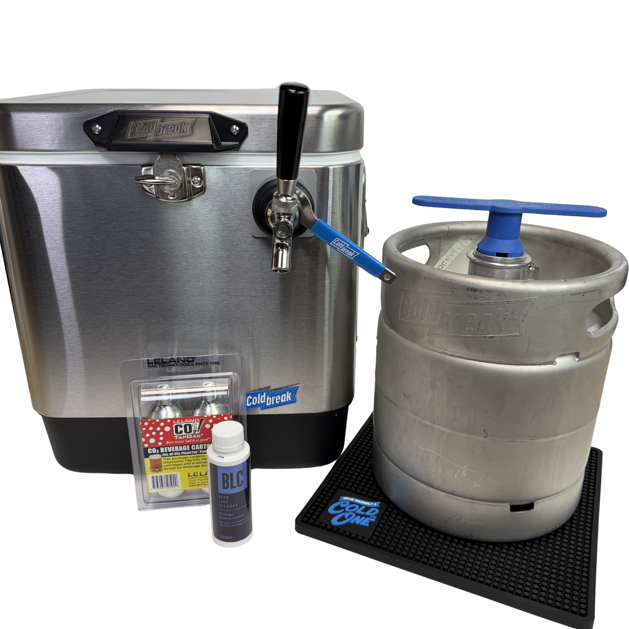 Professional‑grade portable draft‑beer bar with 50‑foot stainless‑steel coil and front‑input design, ideal for serving chilled draught beer at parties, camping and outdoor events.