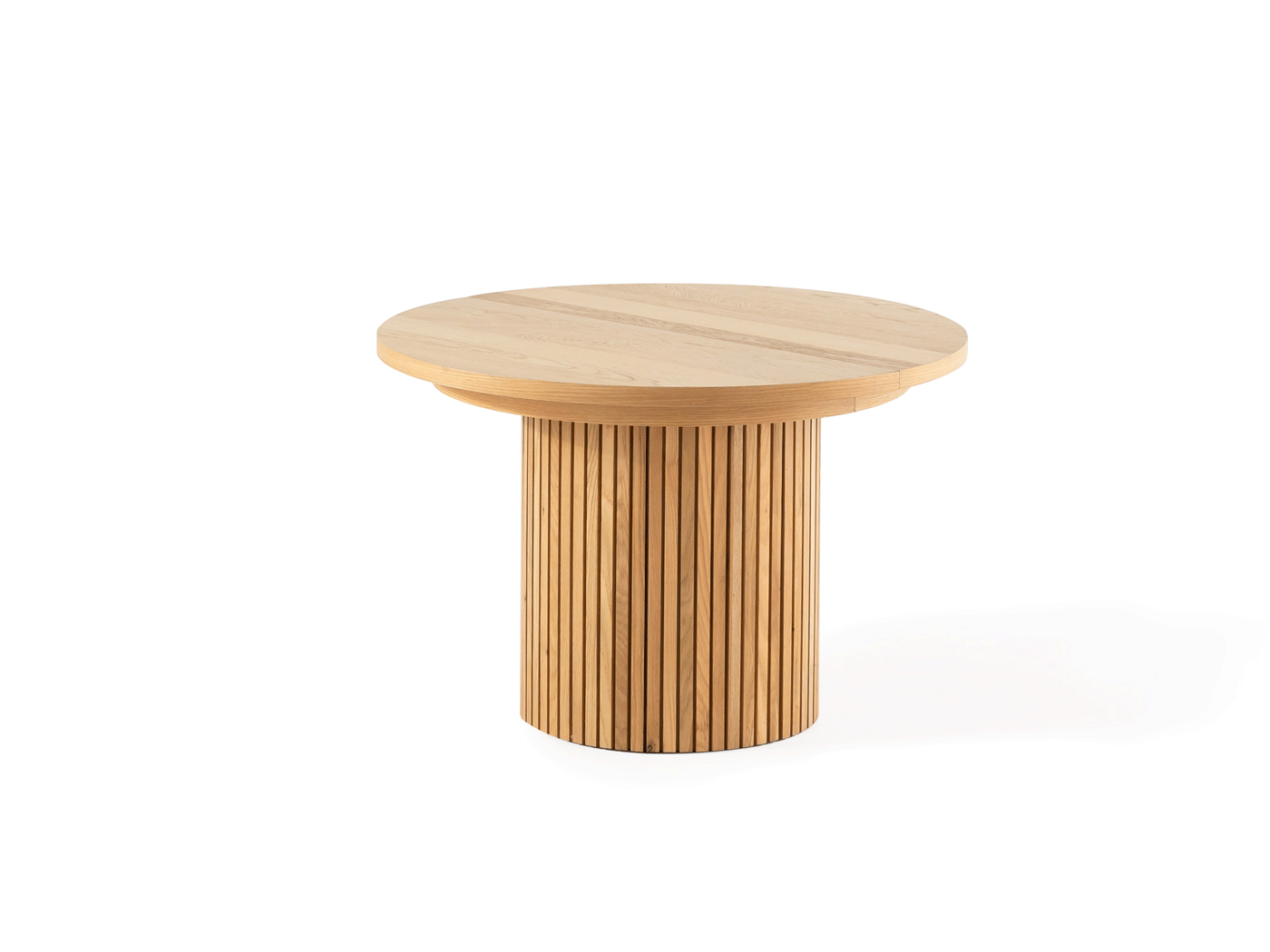 Versatile expandable dining table seats 4‑10, robust hardwood‑steel build, hidden pedestal storage and elegant fluted detailing for flexible everyday dining.