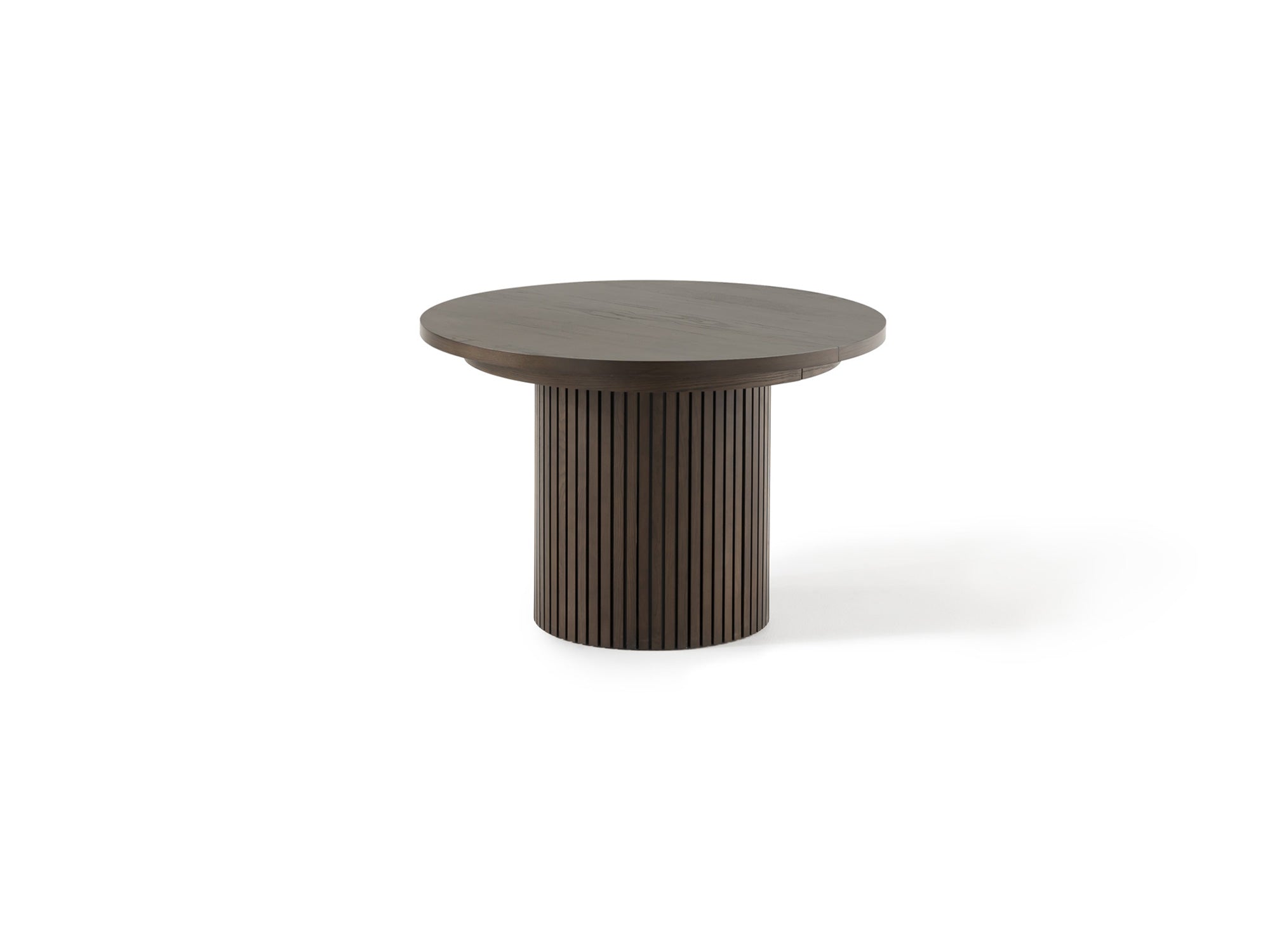Versatile expandable dining table seats 4‑10, robust hardwood‑steel build, hidden pedestal storage and elegant fluted detailing for flexible everyday dining.