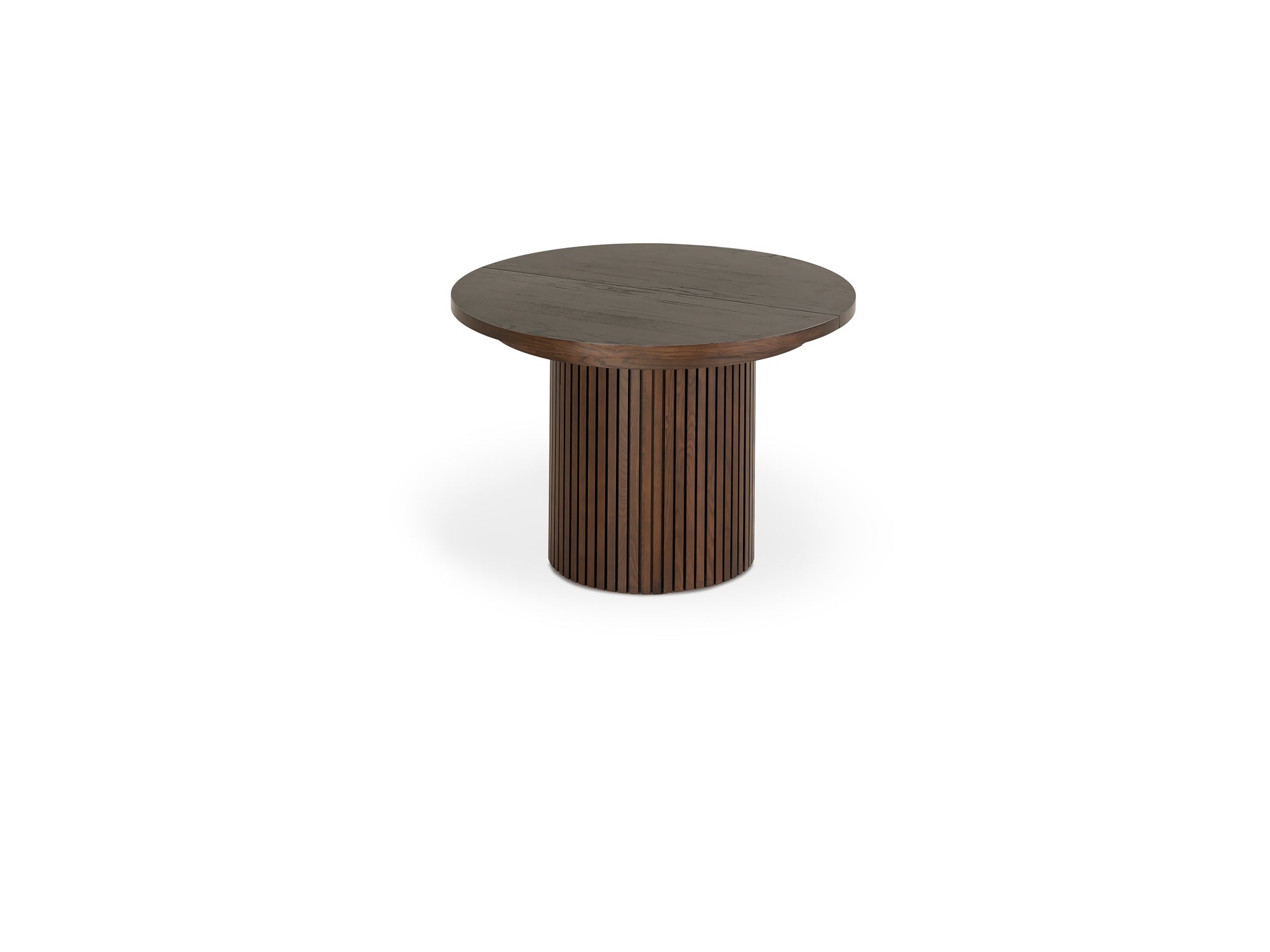 Versatile expandable dining table seats 4‑10, robust hardwood‑steel build, hidden pedestal storage and elegant fluted detailing for flexible everyday dining.