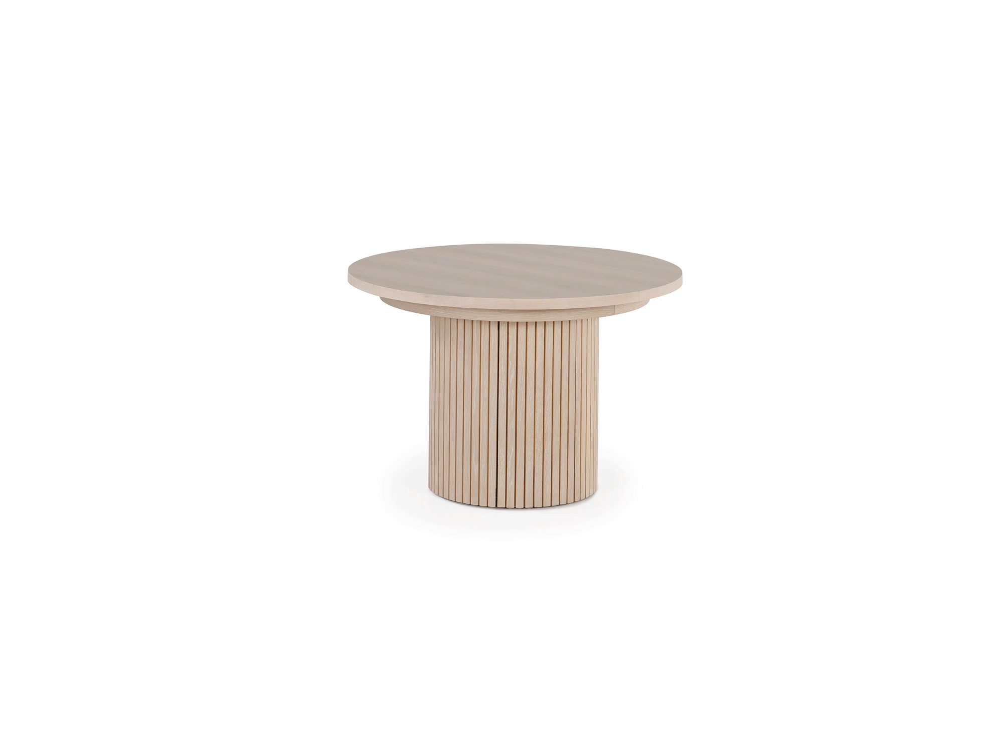 Versatile expandable dining table seats 4‑10, robust hardwood‑steel build, hidden pedestal storage and elegant fluted detailing for flexible everyday dining.