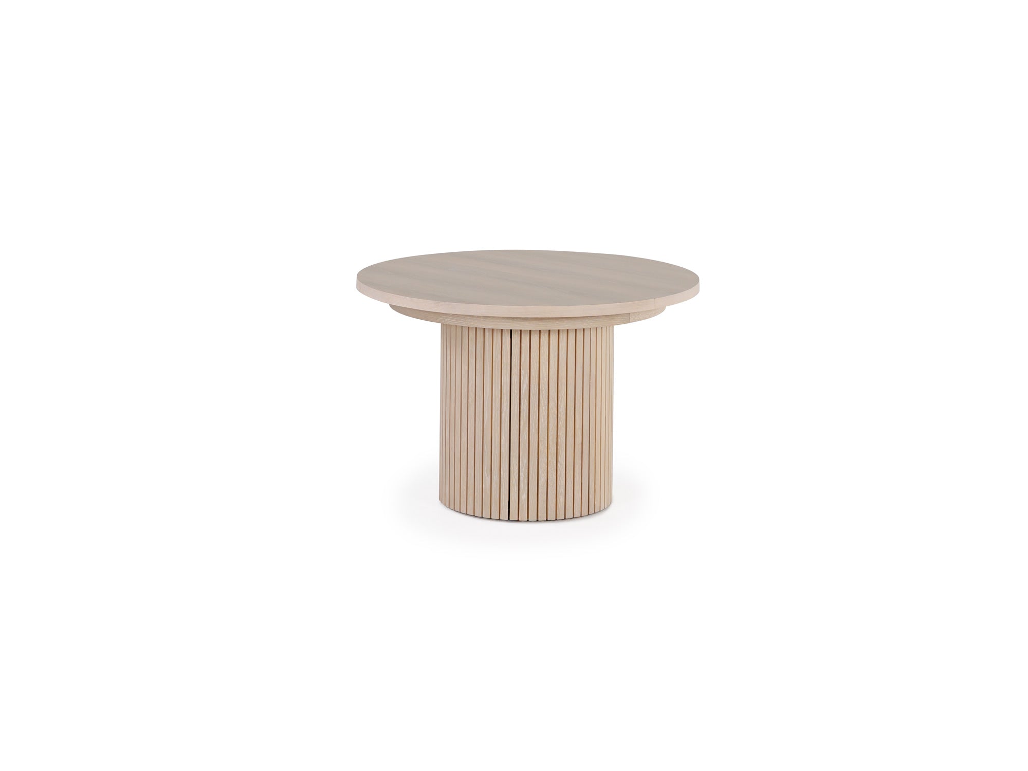 Versatile expandable dining table seats 4‑10, robust hardwood‑steel build, hidden pedestal storage and elegant fluted detailing for flexible everyday dining.