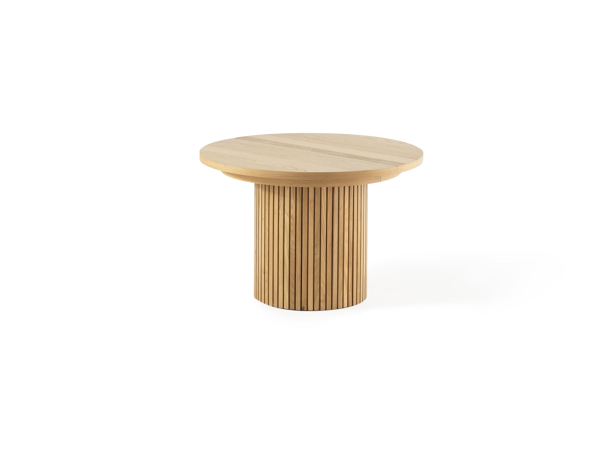 Versatile expandable dining table seats 4‑10, robust hardwood‑steel build, hidden pedestal storage and elegant fluted detailing for flexible everyday dining.